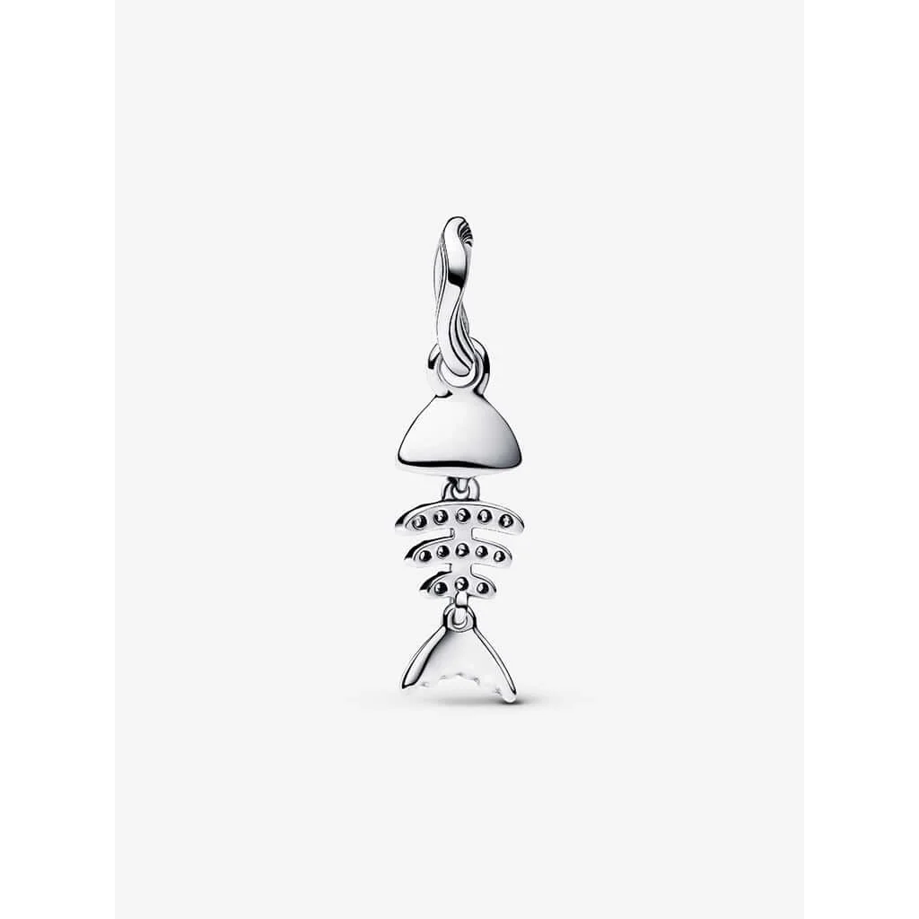 PANDORA : Turquoise-colored Fishbone Dangle Charm Sterling silver - Image 2