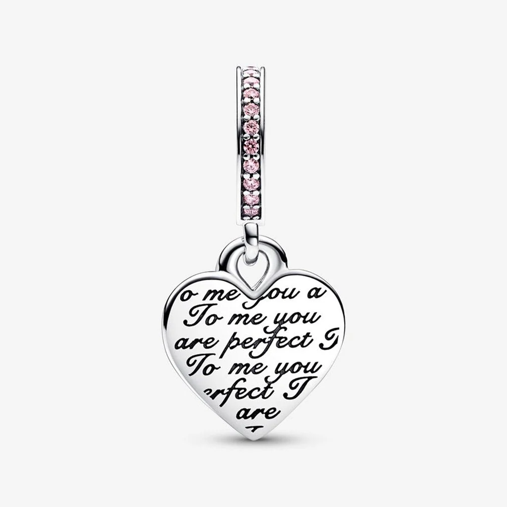 PANDORA : Two-tone Infinity Heart Double Dangle Charm - Image 4