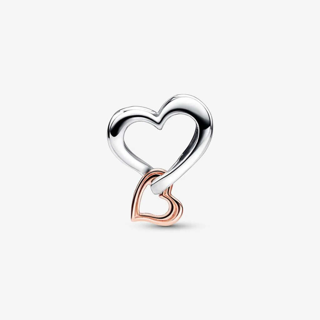 PANDORA : Two-tone Openwork Infinity Heart Charm - Image 4