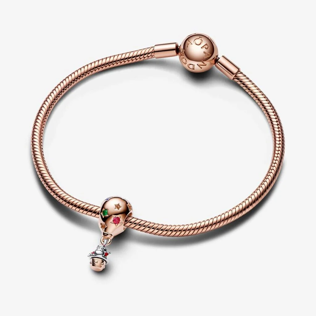 PANDORA : Two-tone Santa Claus in Hot Air Balloon Charm - Image 3