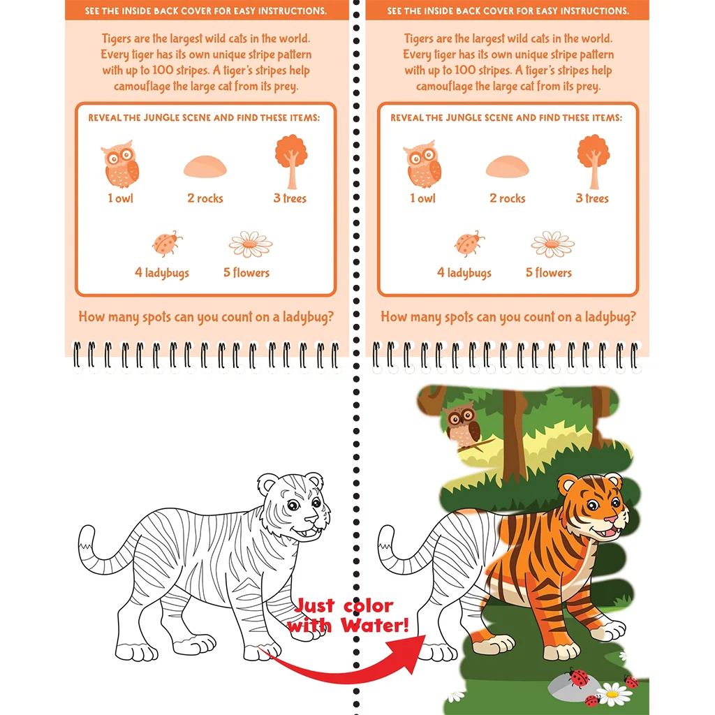 Peter Pauper Press : Color With Water - Wild Animals - Image 3