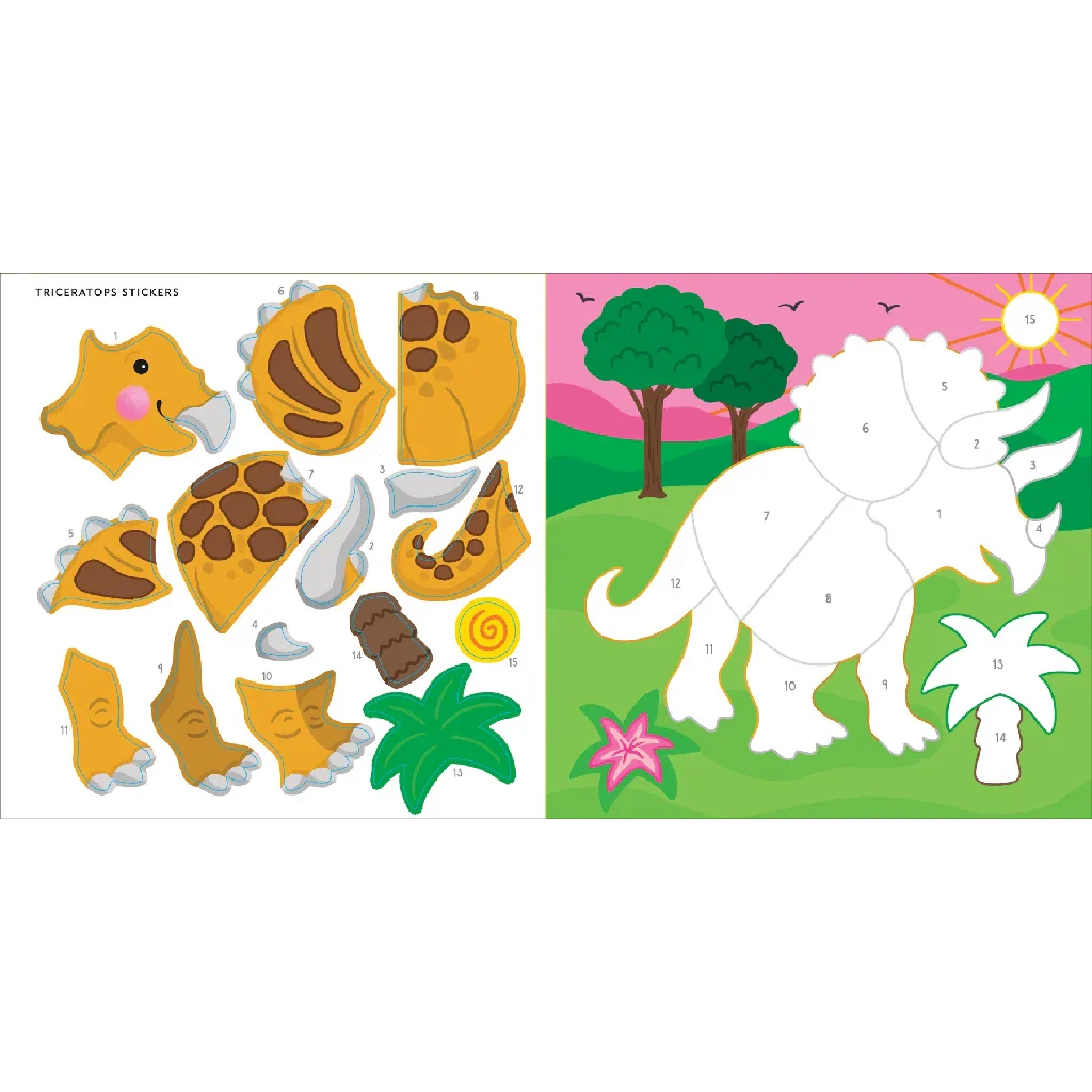 Peter Pauper Press : My First Color-by- Dinosaurs Sticker Book - Image 4