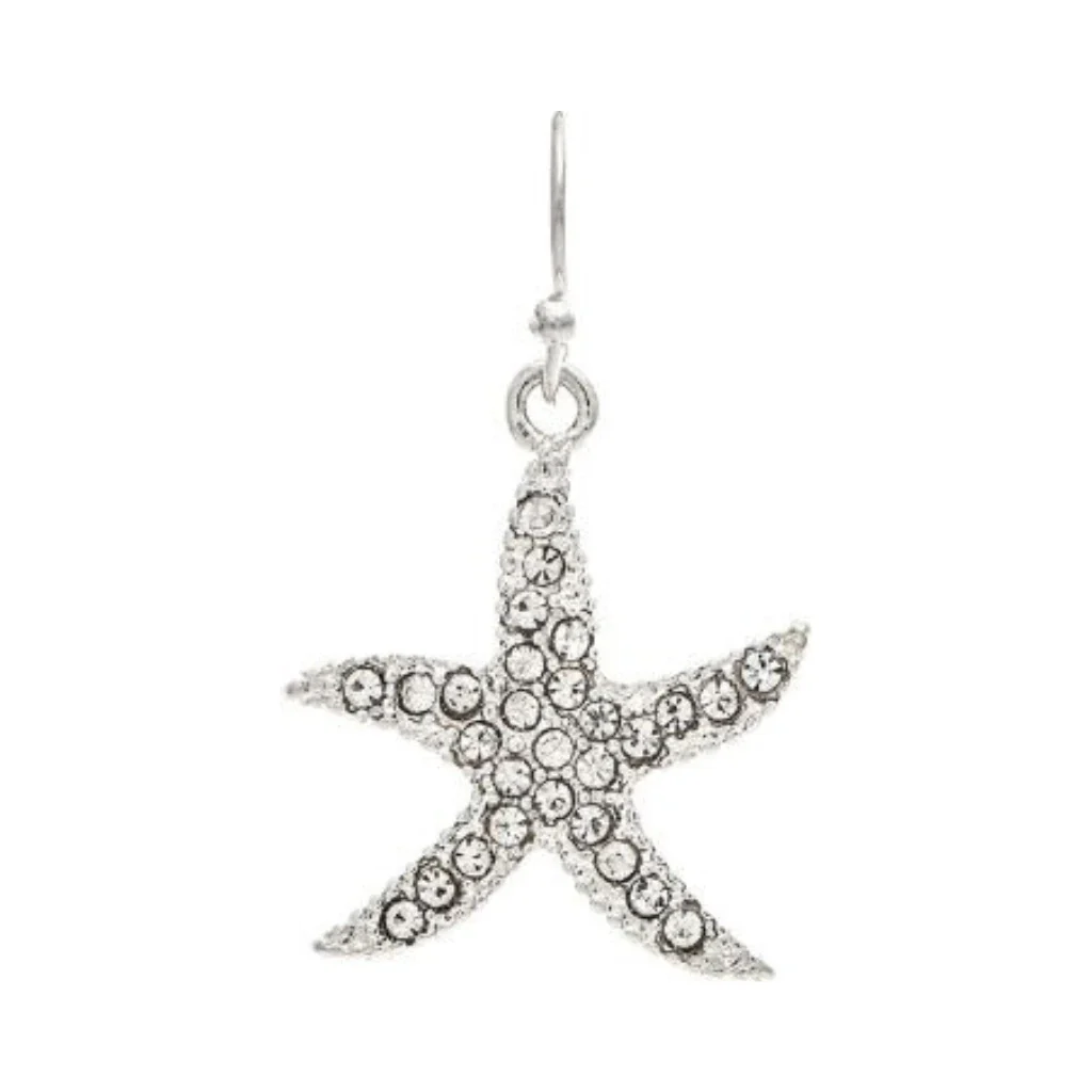Rain Jewelry : Pave Crystal Dancing Starfish Earring - Image 2