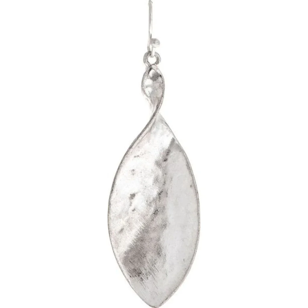Rain Jewelry : Silver Twisted Ellipse Earring