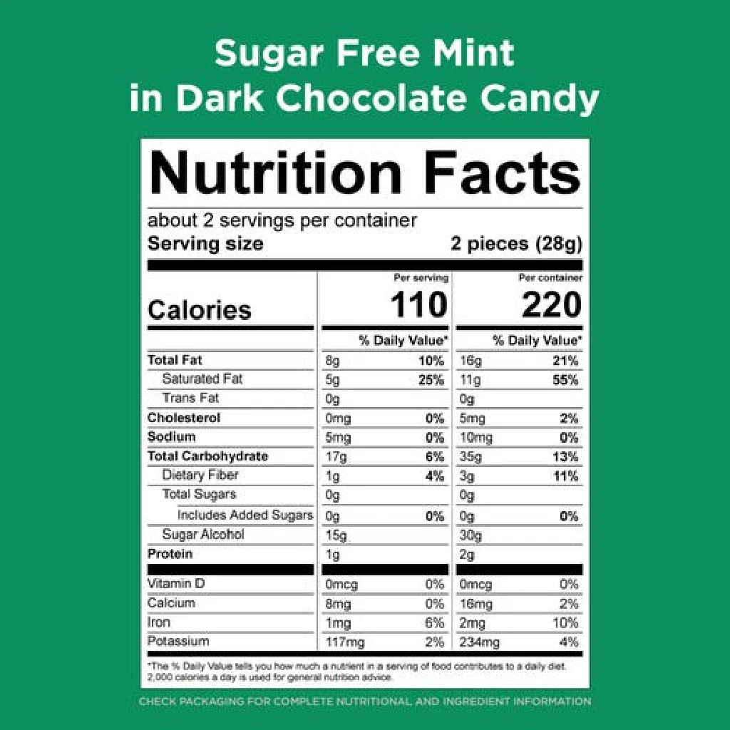 Russell Stover : Sugar Free Dark Chocolate Mint Candy - Image 4