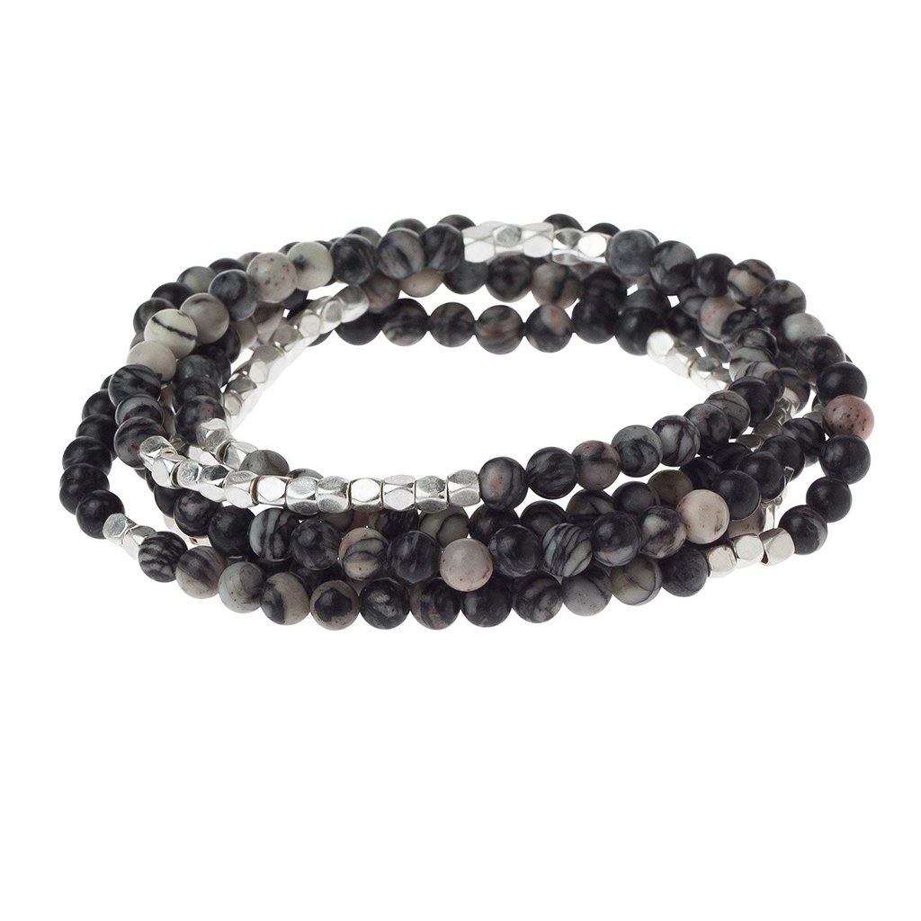 Scout Curated Wears : Black Network Agate Stone Wrap - Stone of Inner Stability - Image 2