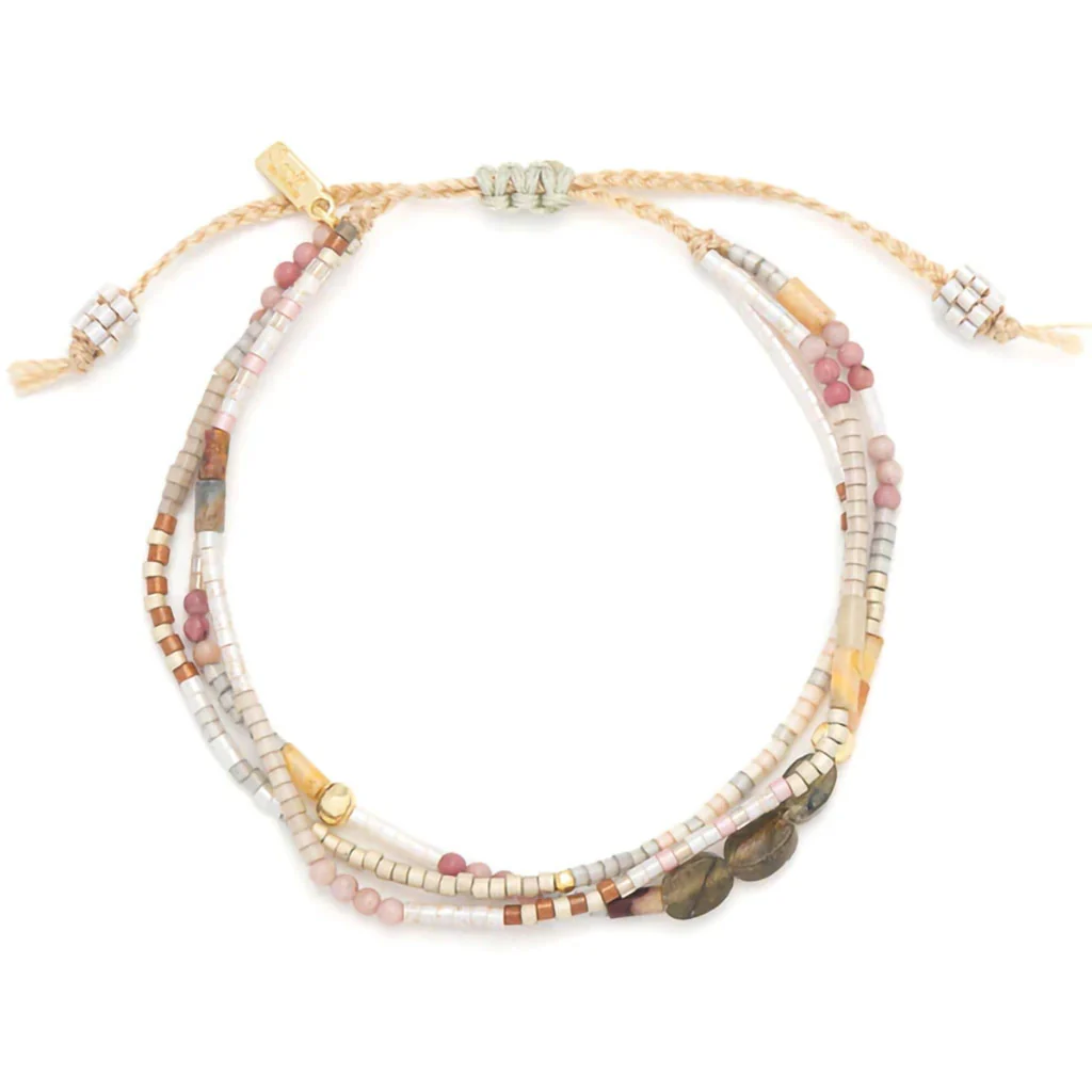 Scout Curated Wears : Mixed Media Bracelet - Labradorite/Gold