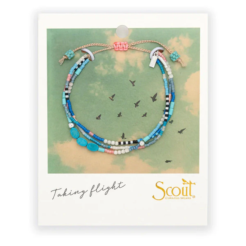 Scout Curated Wears : Mixed Media Bracelet - Sky/Turquoise/Silver - Image 3