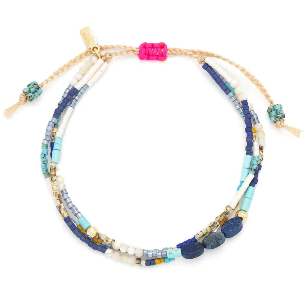 Scout Curated Wears : Mixed Media Bracelet - Truth/Lapis/Gold