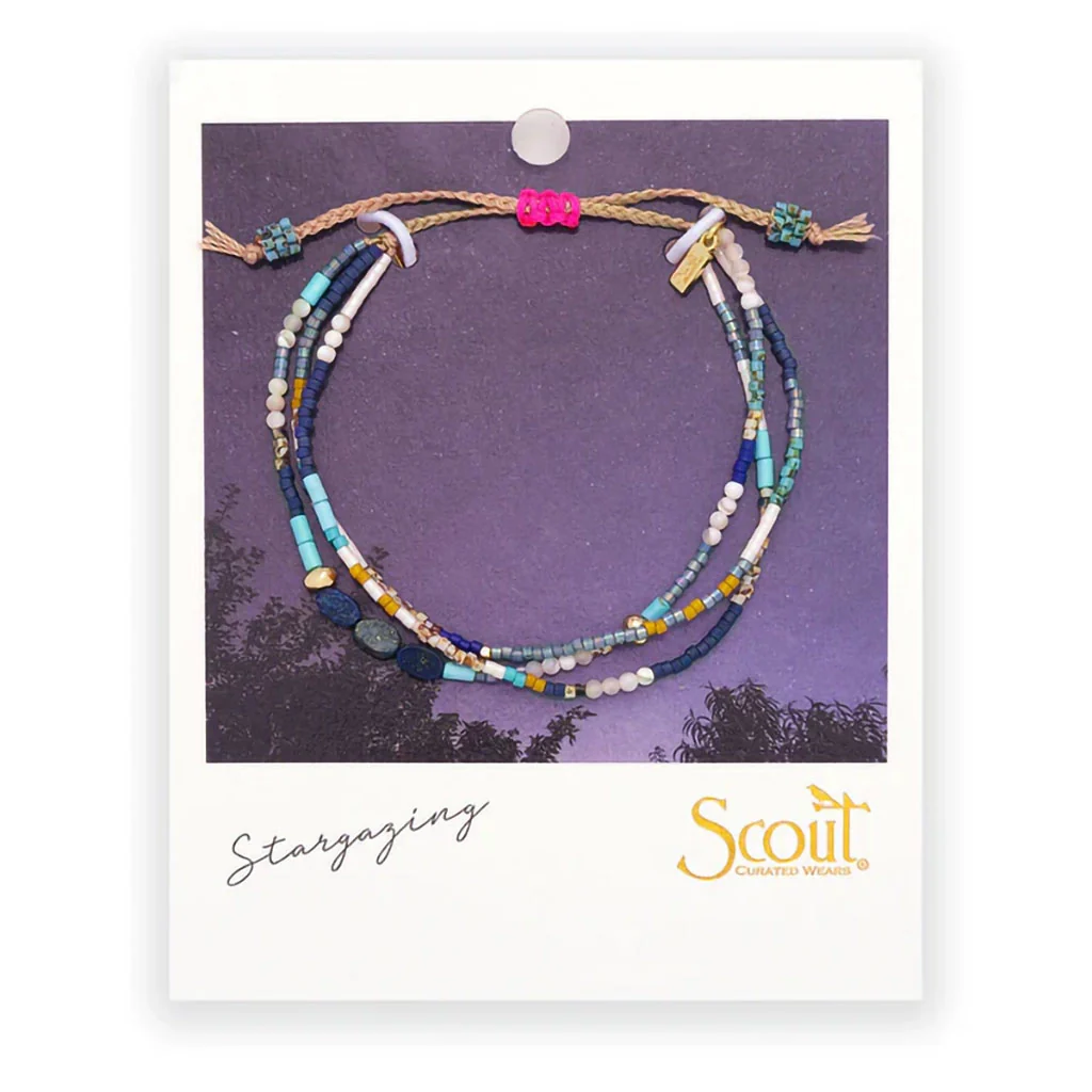 Scout Curated Wears : Mixed Media Bracelet - Truth/Lapis/Gold - Image 2