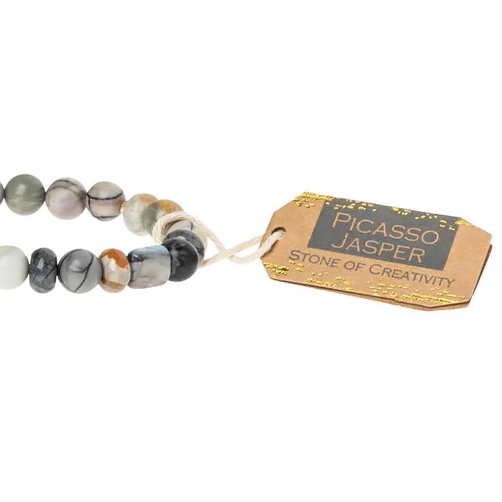Scout Curated Wears : Picasso Jasper Stone Bracelet - Stone of Creativity - Image 2
