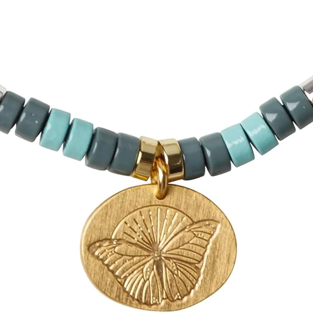 Scout Curated Wears : Stone Intention African Turquoise Gold Charm Bracelet - Image 2