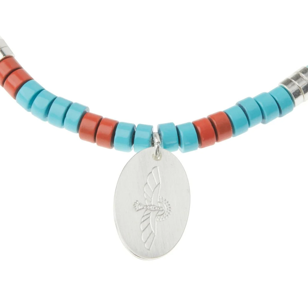 Scout Curated Wears : Stone Intention Charm Bracelet - Aqua Terra/Silver - Image 3