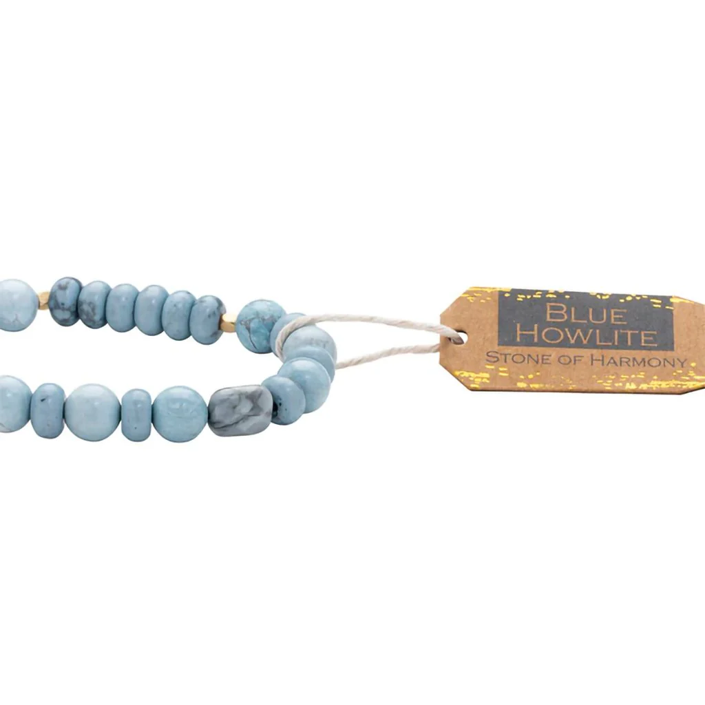 Scout Curated Wears : Stone Stack Bracelet Blue Howlite - Stone of Harmony - Image 2
