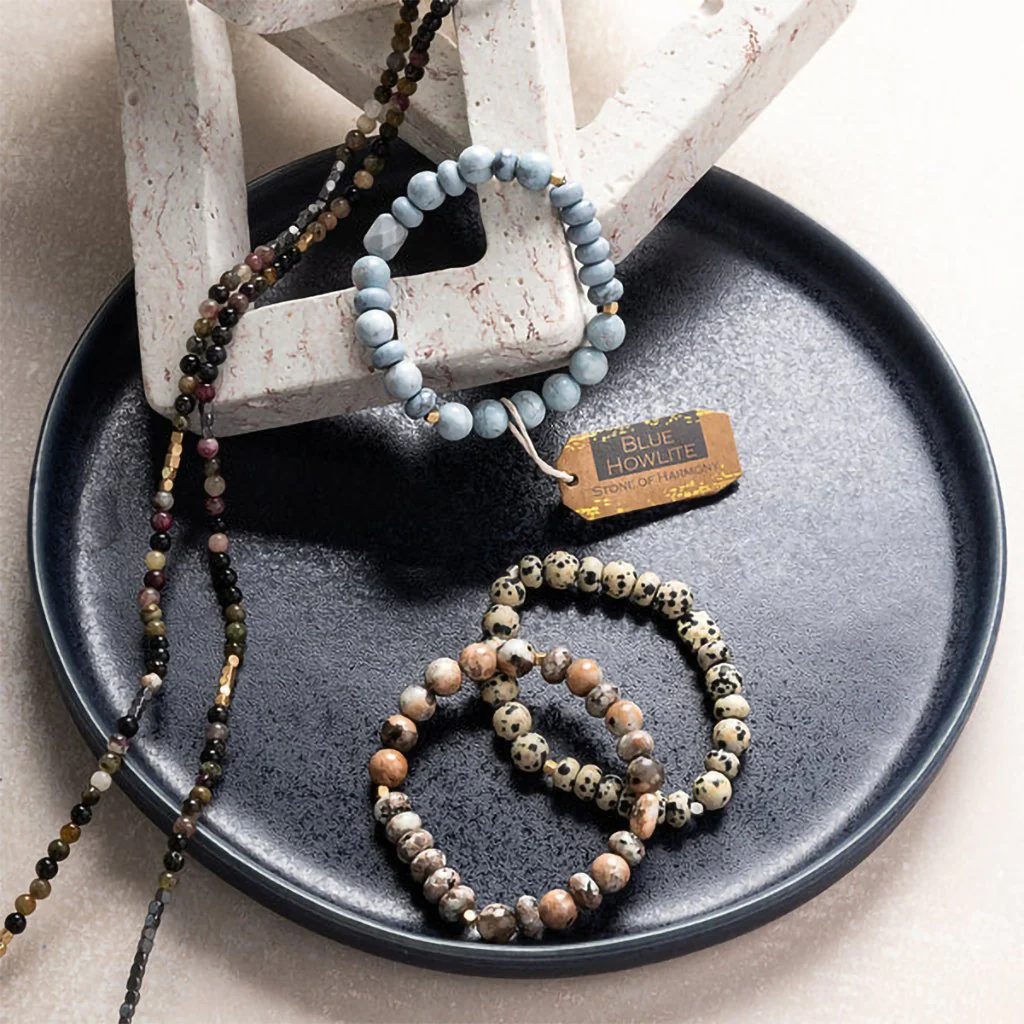 Scout Curated Wears : Stone Stack Bracelet Dalmatian Jasper - Stone of Joy - Image 4