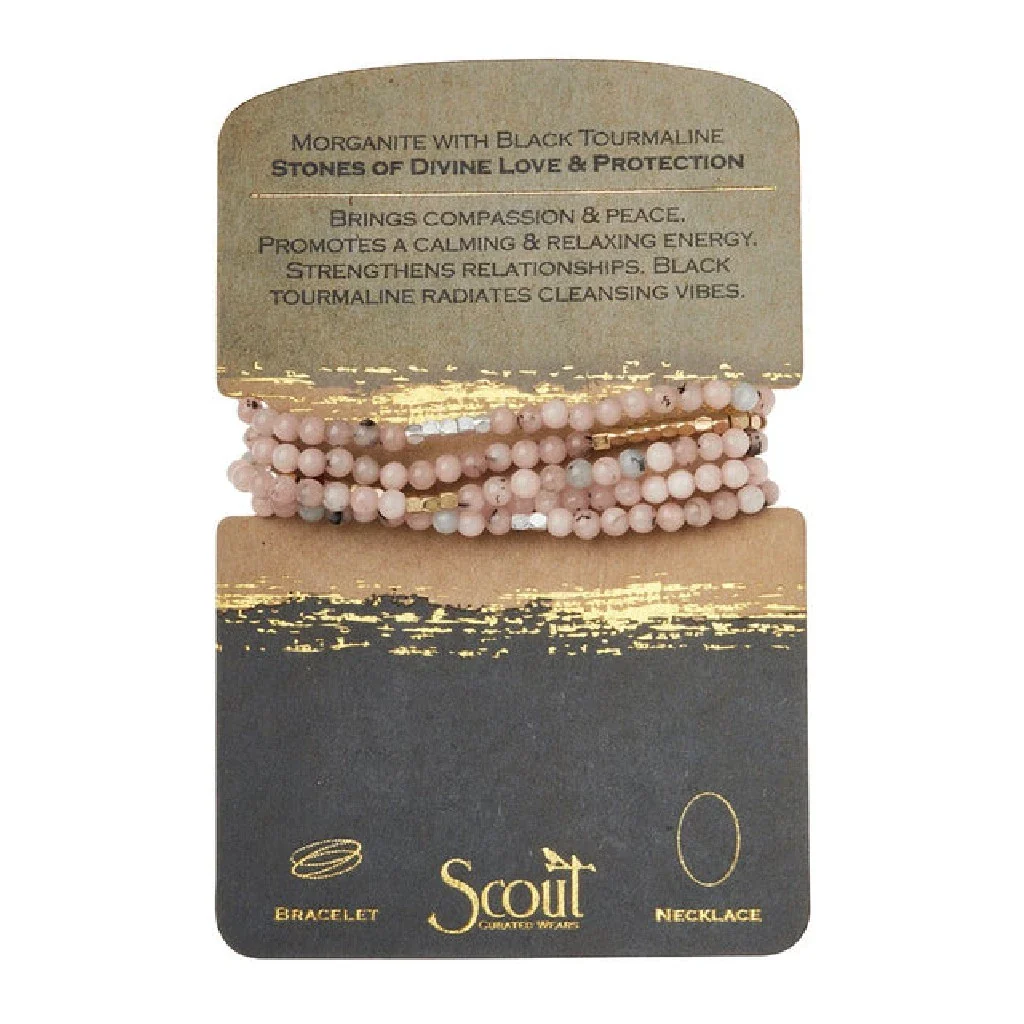 Scout Curated Wears : Stone Wrap Morganite/Black Tourmaline