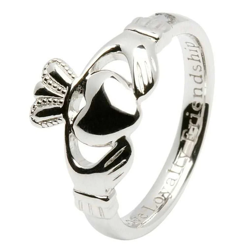 Shanore : Ladies Claddagh Comfort fit Silver Ring