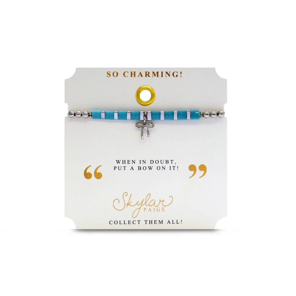 Stia : So Charming - Bead it! Bow Turquoise Bracelet
