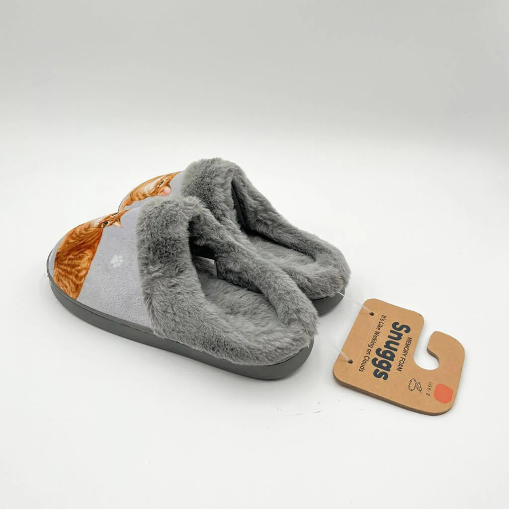 Snuggs : Orange Tabby Cat Slippers - Image 3