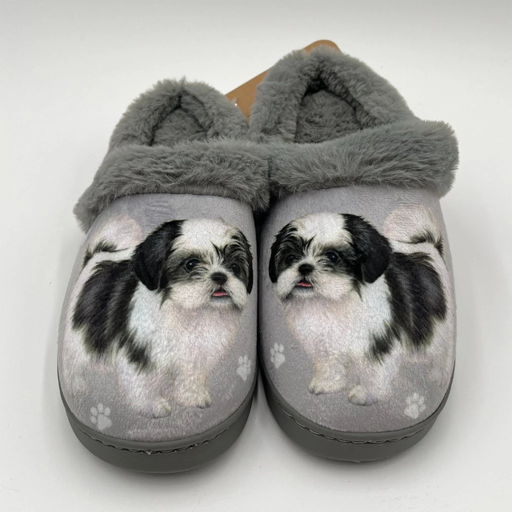 Snuggs : Shih Tzu Black - Slippers - Image 2