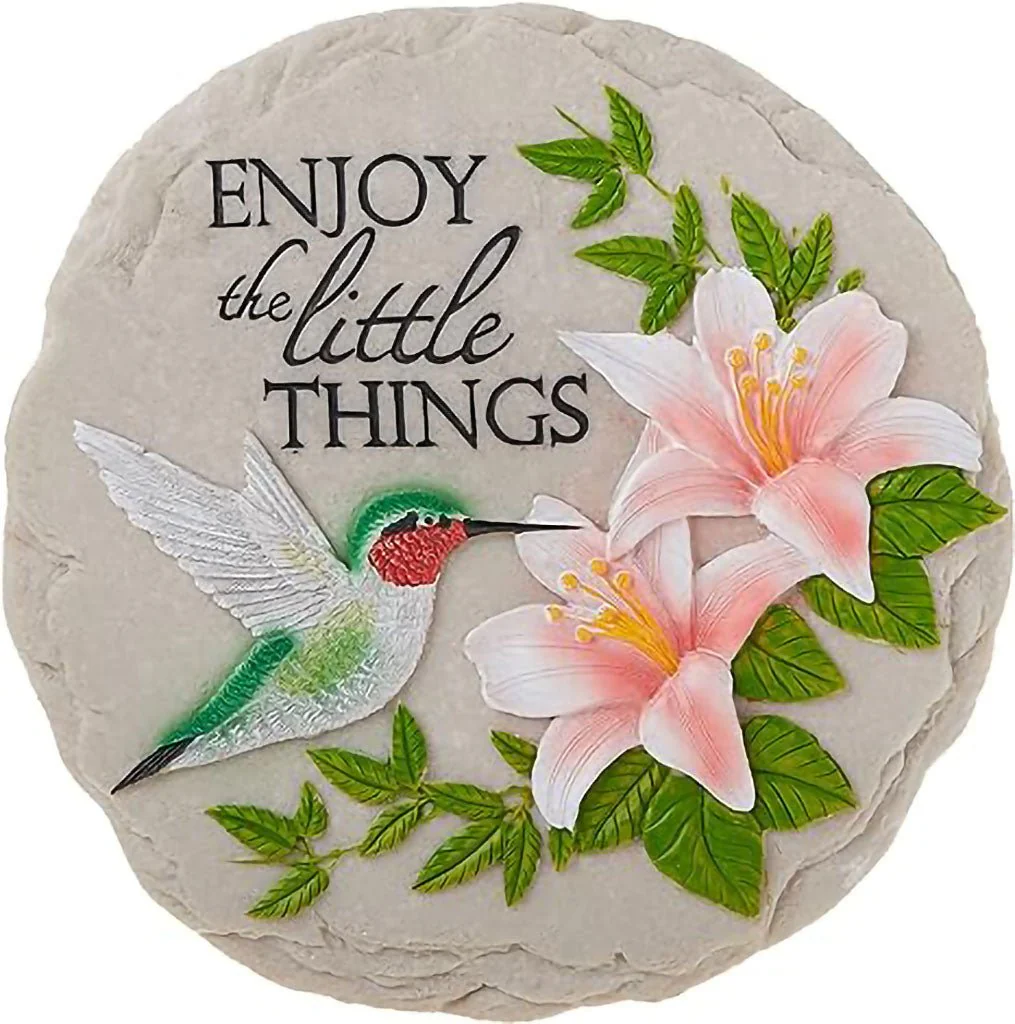 Spoontiques : "Enjoy the Little Things" Hummingbird Stepping Stone