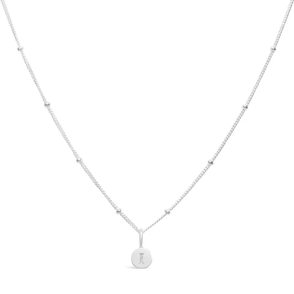 Stia : Love Letter "I" Mini Disk Necklace