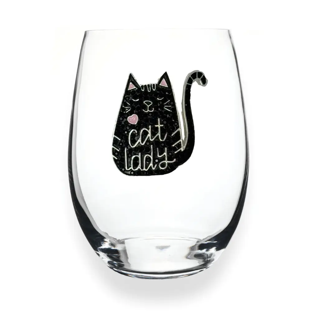 The Queens' Jewels : Cat Lady Glassware - Stemless