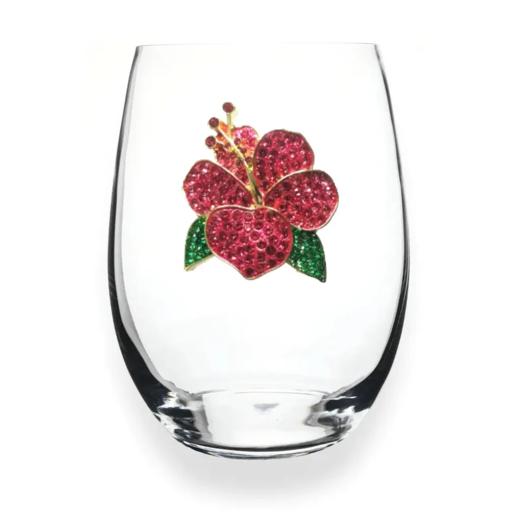 The Queens' Jewels : Hibiscus Jeweled Drinkware - Stemless