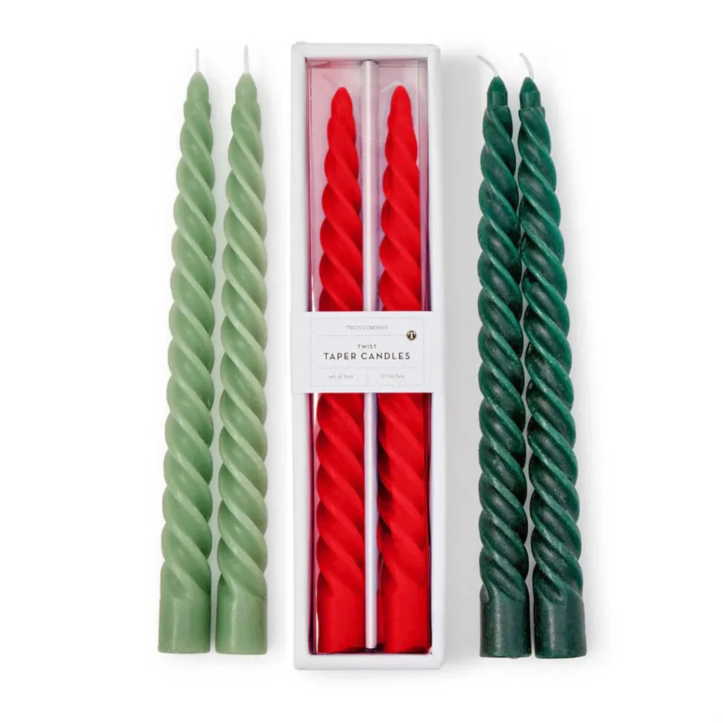 Two's Company : Twisted Taper Candles