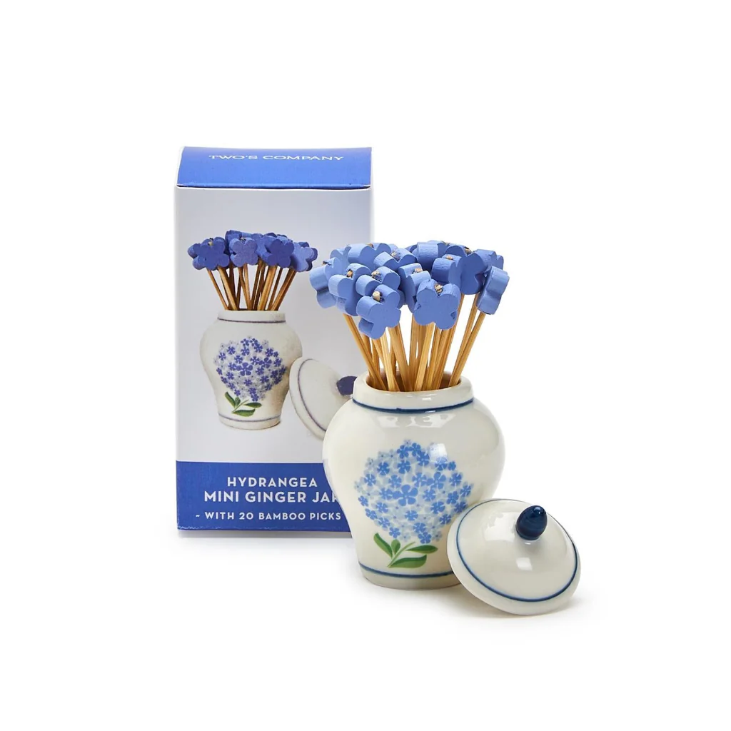 Twos Company : Hydrangea Ginger Jar Picks in Gift Box - Image 4