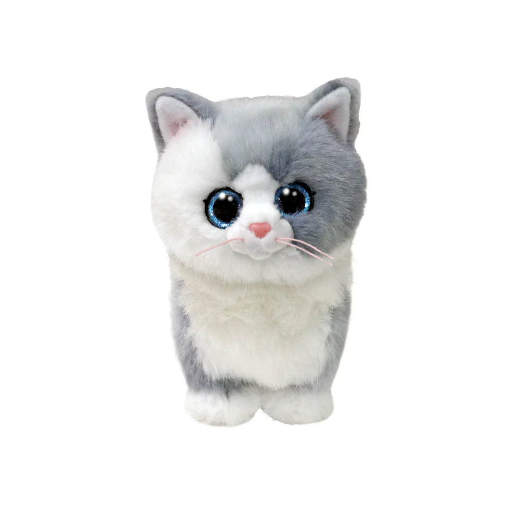 Ty : Beanie Boo Furley The Grey Cat Soft Plush