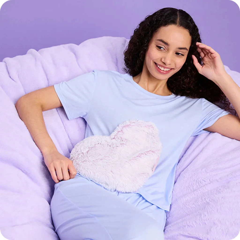 Warmies : Marshmallow Lavender Heart Heat Pad Warmies - Image 2