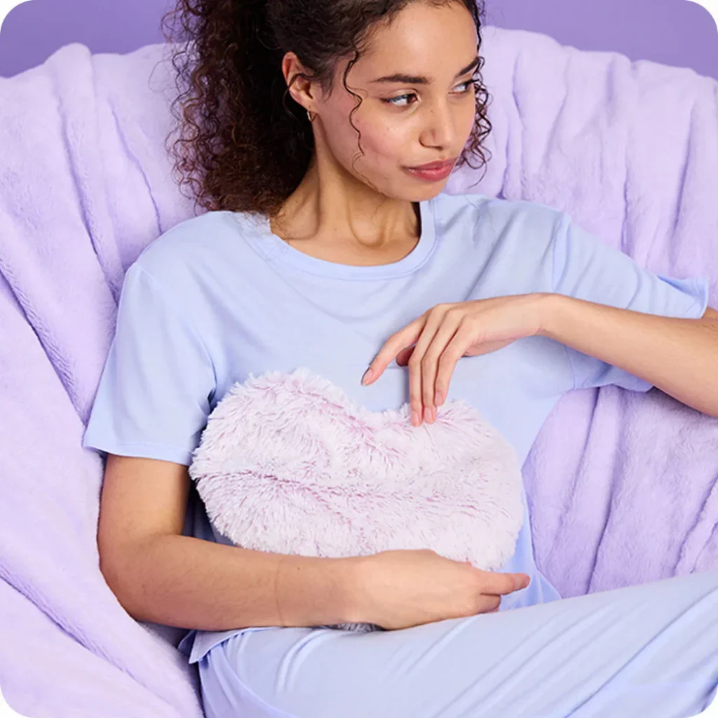 Warmies : Marshmallow Lavender Heart Heat Pad Warmies - Image 3
