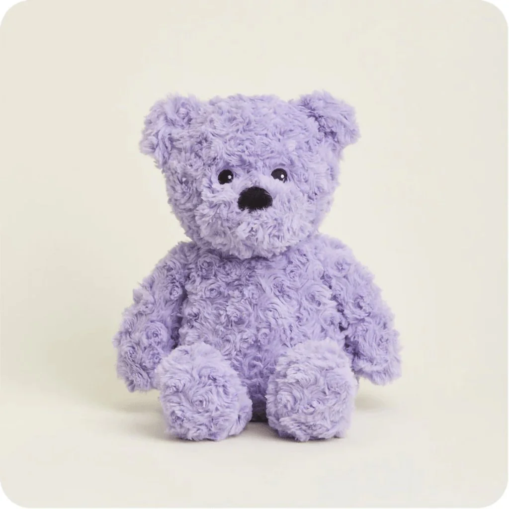 Warmies : Purple Curly Bear Plush Heat Therapy - Image 2