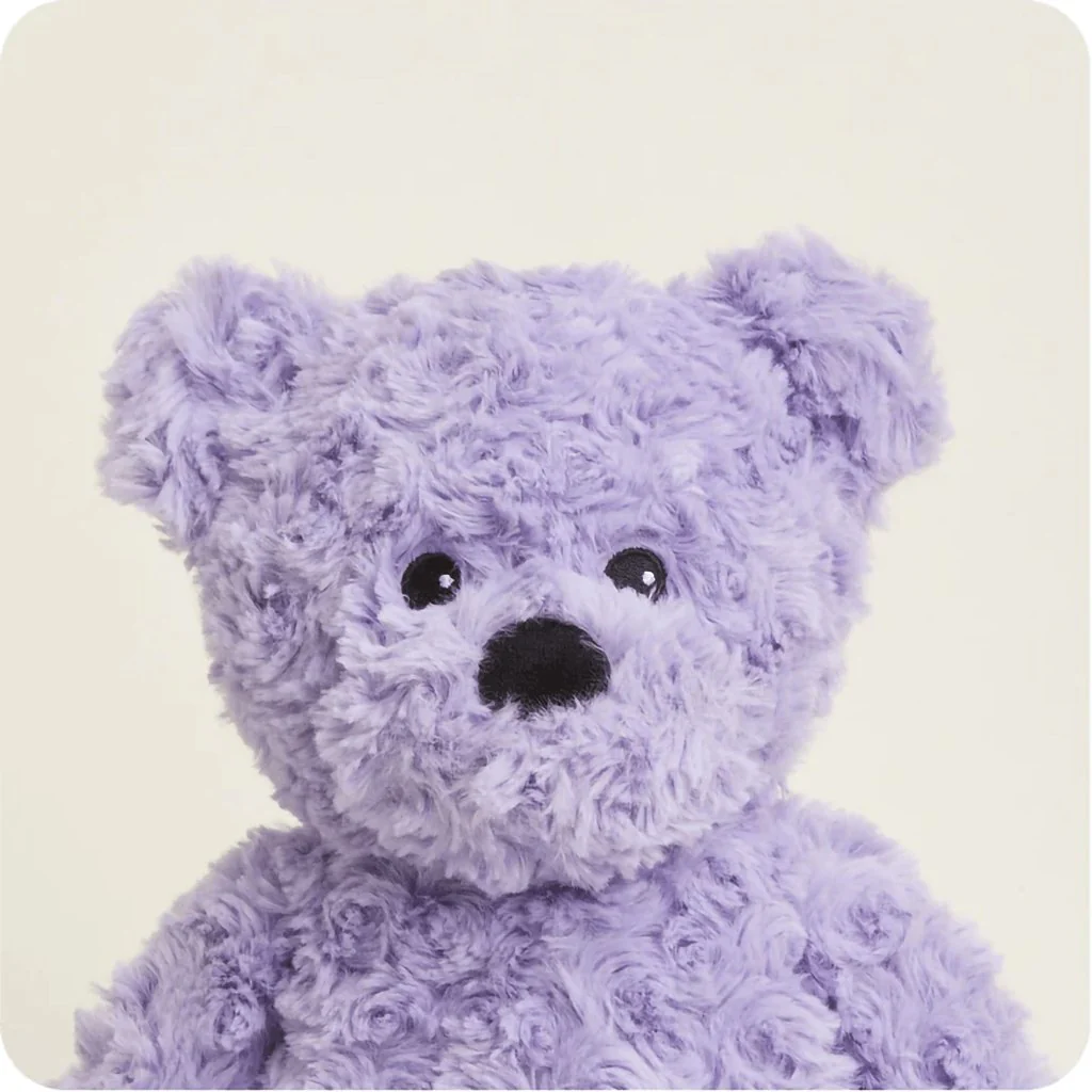 Warmies : Purple Curly Bear Plush Heat Therapy - Image 3