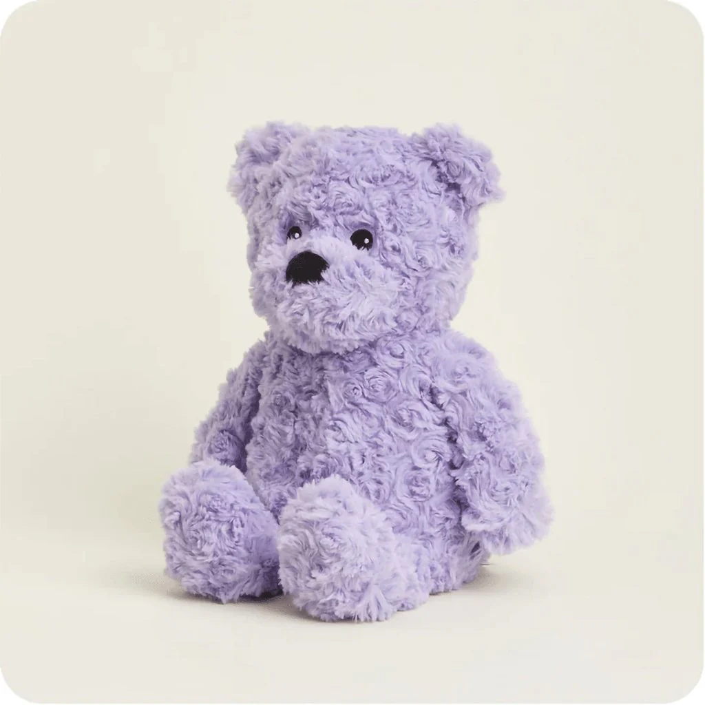 Warmies : Purple Curly Bear Plush Heat Therapy - Image 4