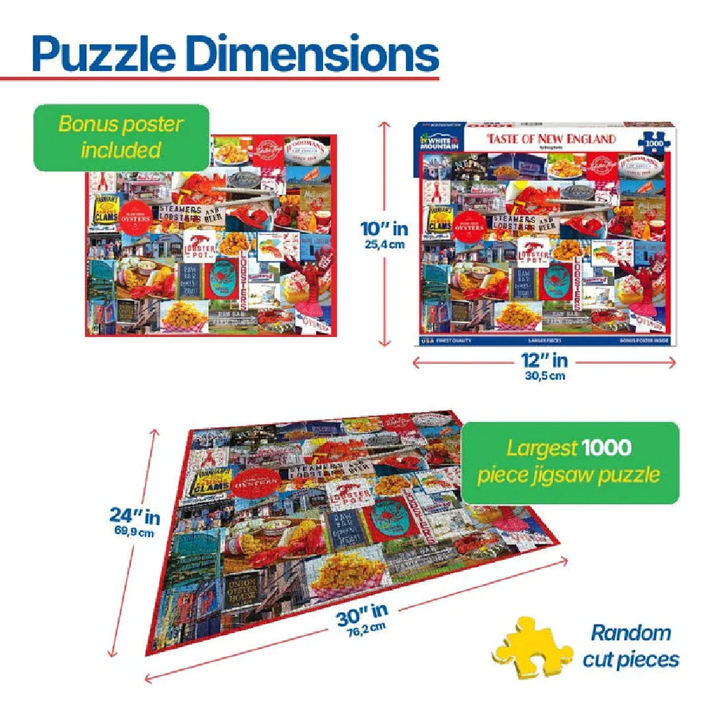 White Mountain Puzzles : Taste Of New England Jigsaw Puzzle - Image 3
