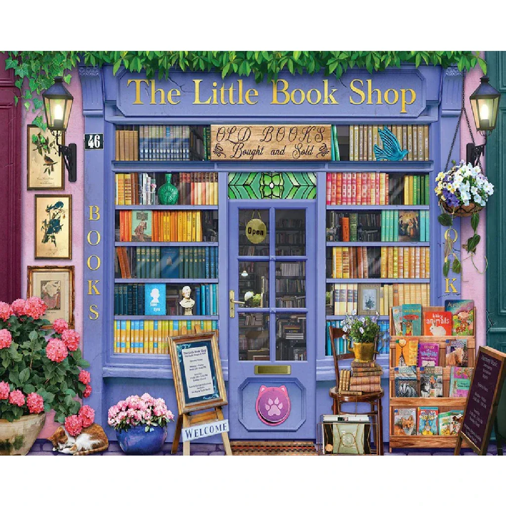 White Mountain Puzzles : The Little Book Shop Jigsaw Puzzle
