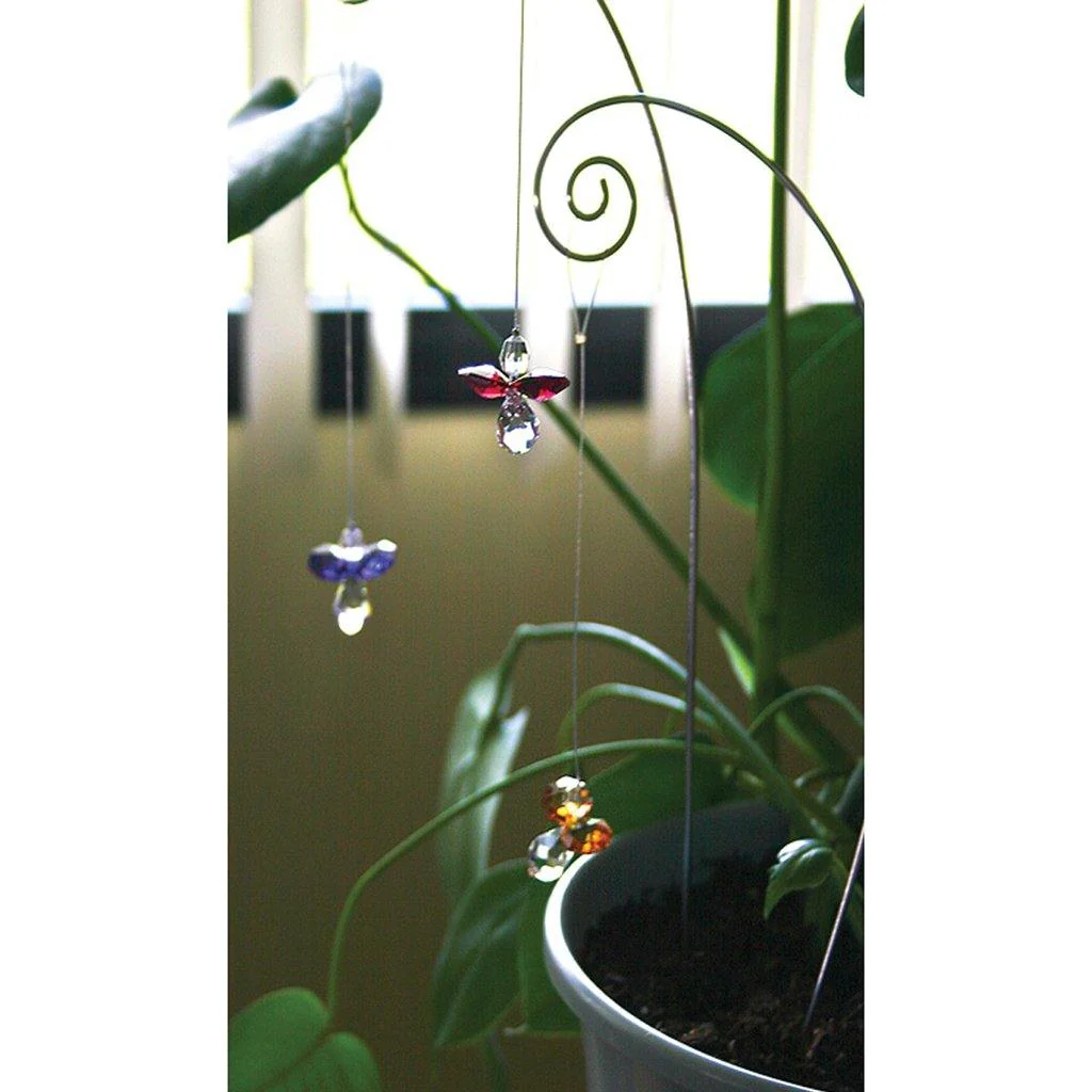 Woodstock Chimes : Crystal Guardian Angel Suncatcher - Garnet (January) - Image 2
