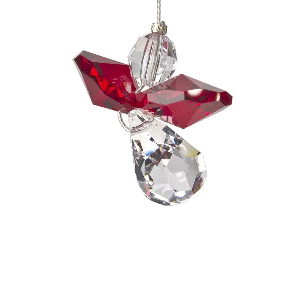 Woodstock Chimes : Crystal Guardian Angel Suncatcher - Garnet (January) - Image 3