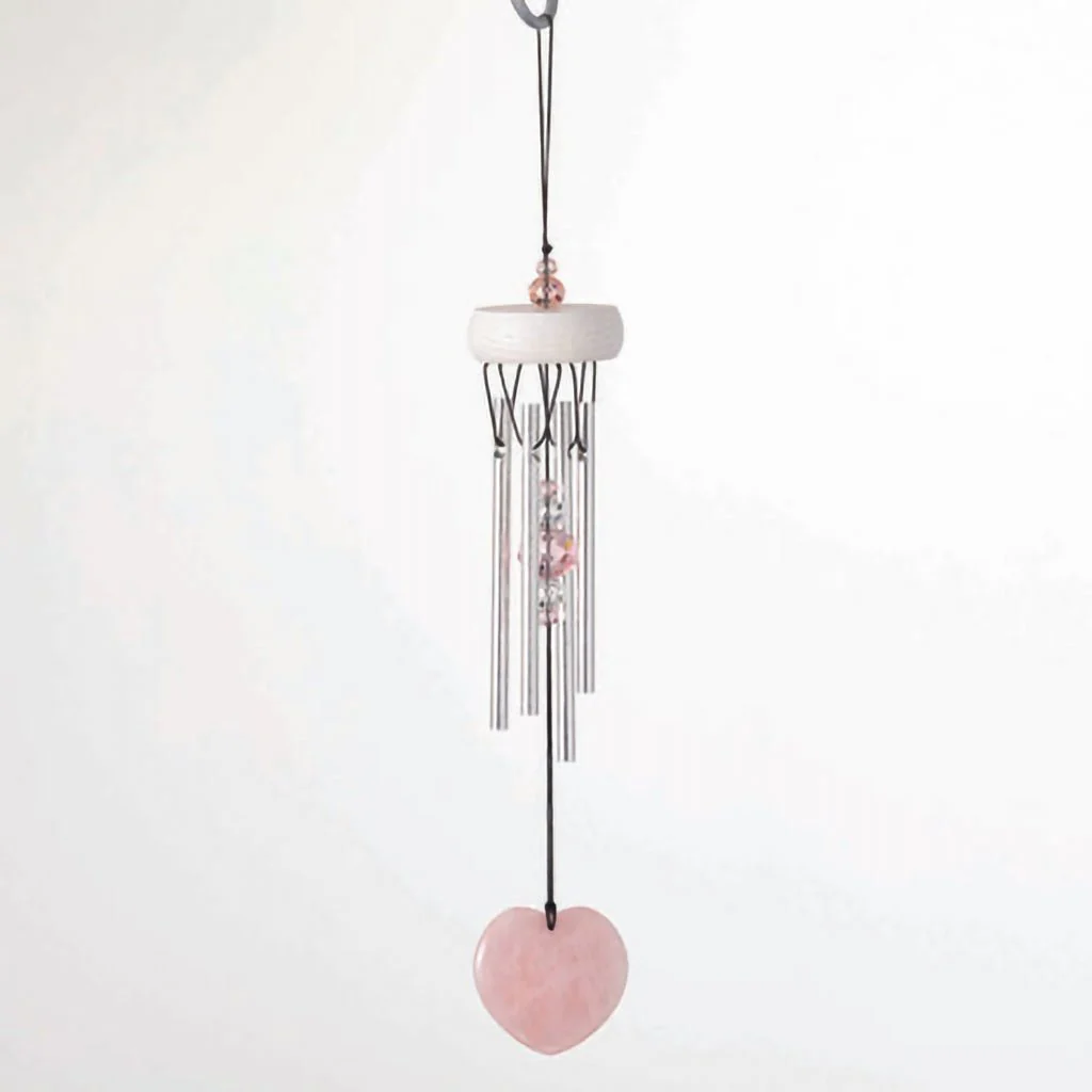 Woodstock Chimes : Rose Quartz Heart Chime™