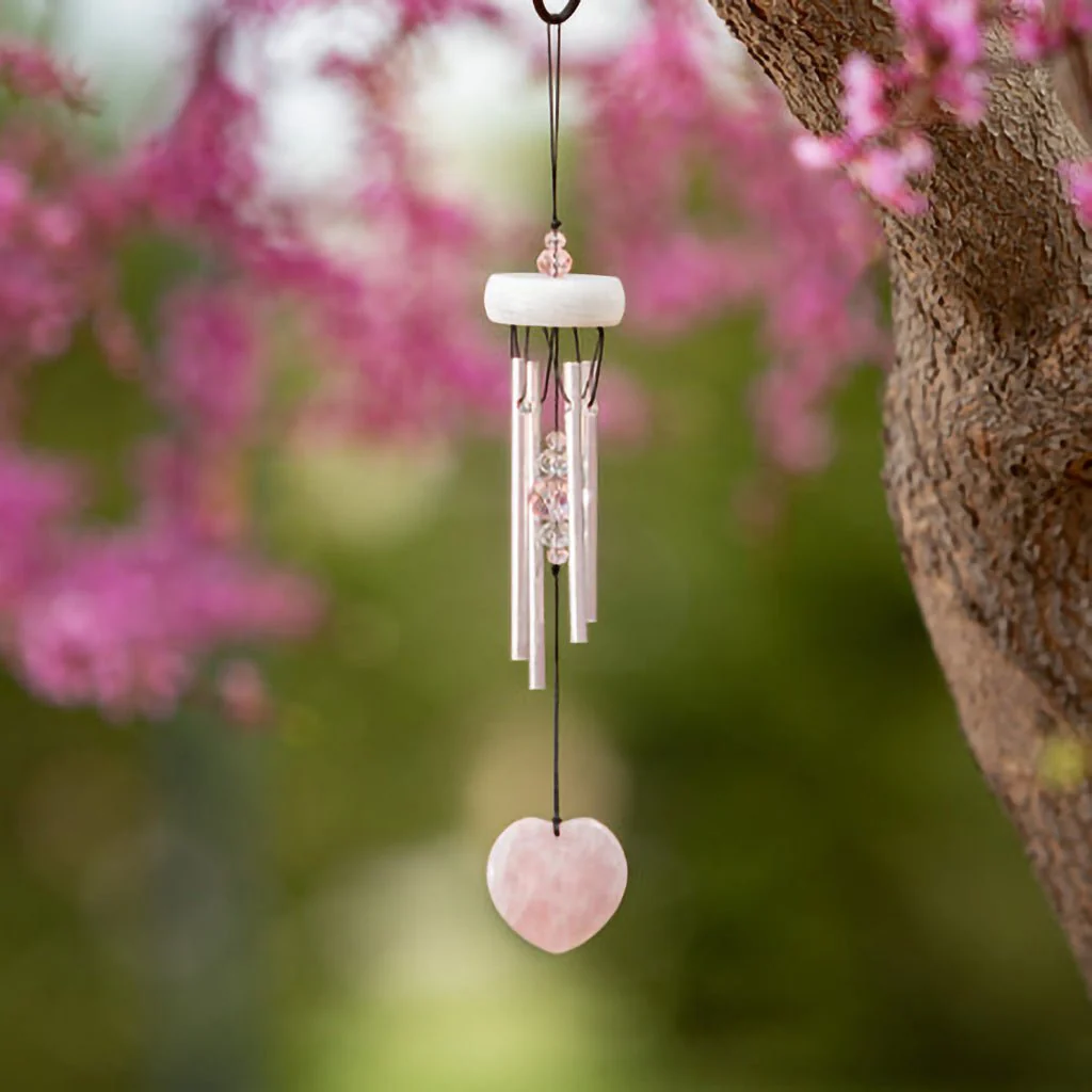 Woodstock Chimes : Rose Quartz Heart Chime™ - Image 3