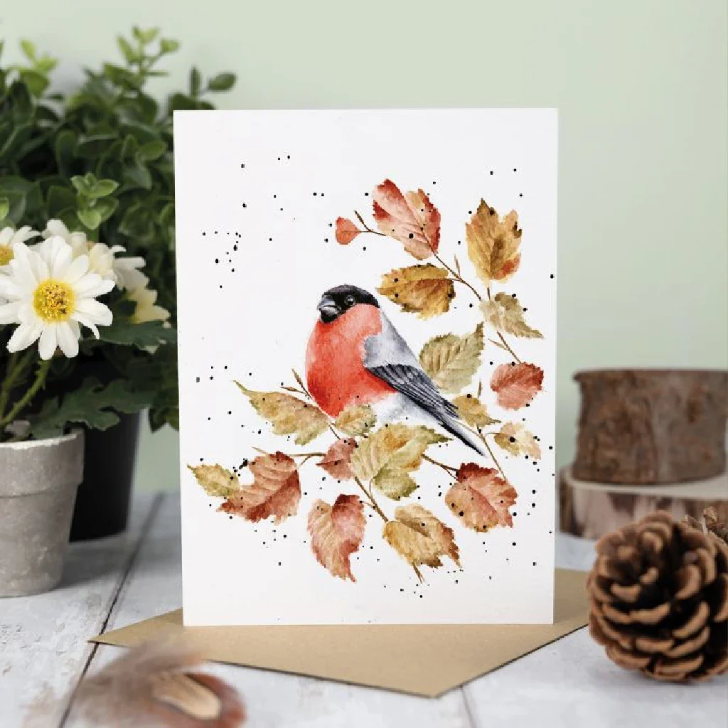 Wrendale : Bold and Beautiful' Bullfinch Card - Image 2