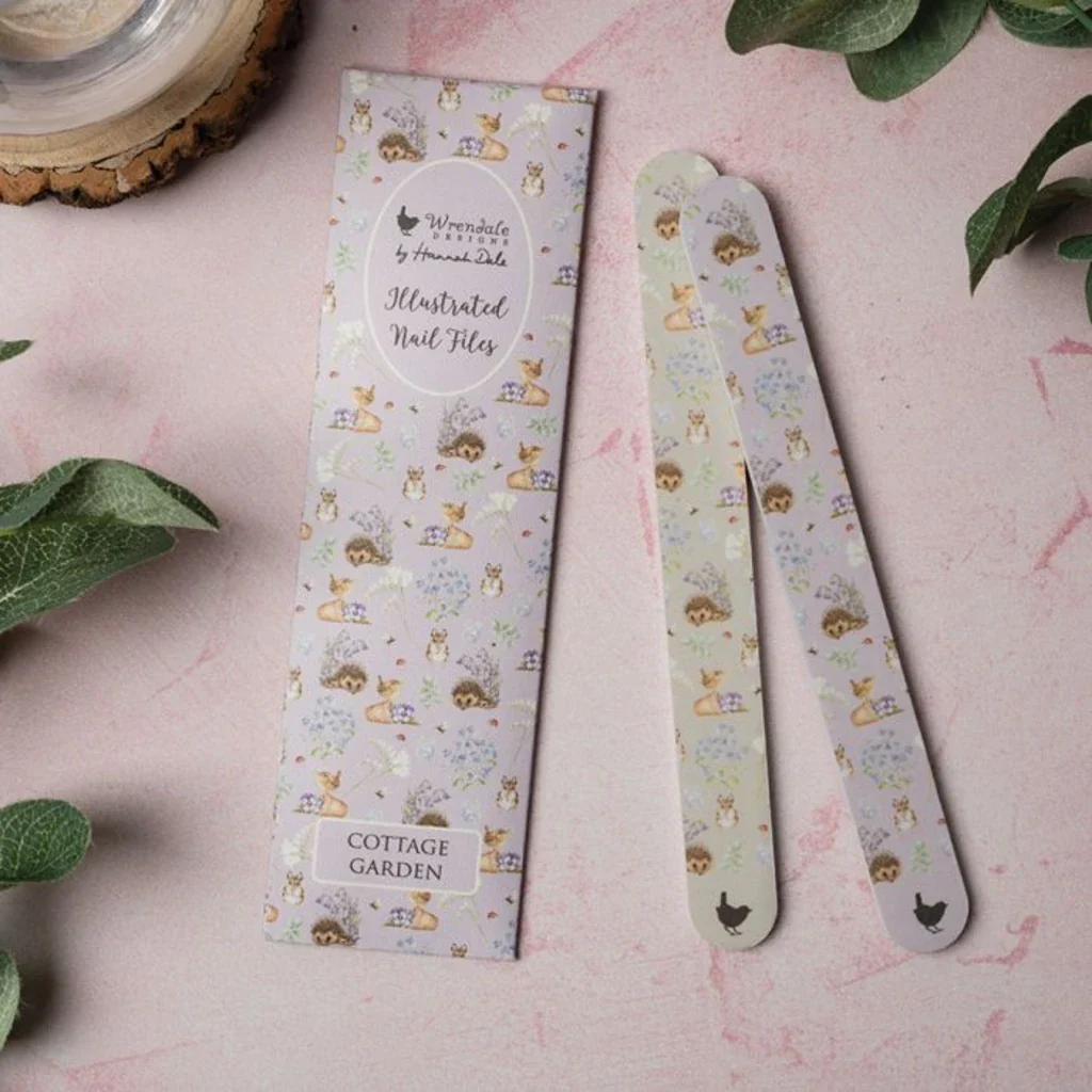 Wrendale : Cottage Garden' Hedgehog and Wren Nail File Set - Image 2