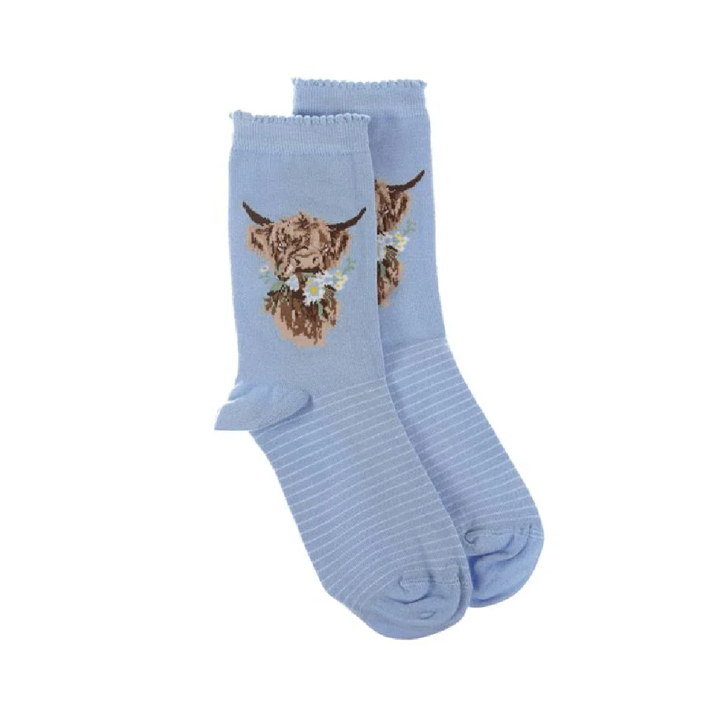 Wrendale : Daisy Coo' Highland Cow Socks