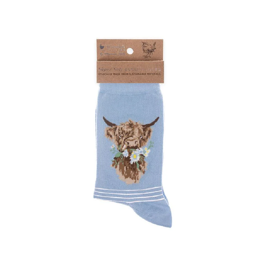 Wrendale : Daisy Coo' Highland Cow Socks - Image 2