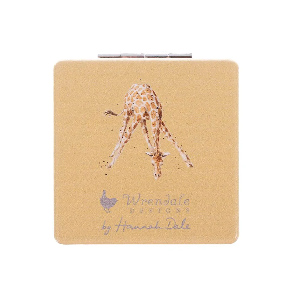 Wrendale Designs : Giraffe Compact Mirror - Flowers - Image 2