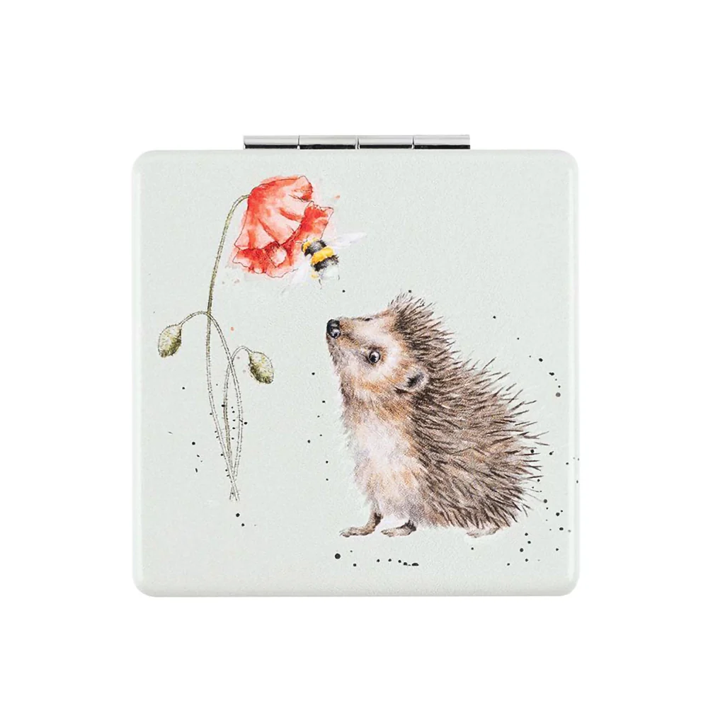 Wrendale Designs : Hedgehog Compact Mirror - Busy as a Bee