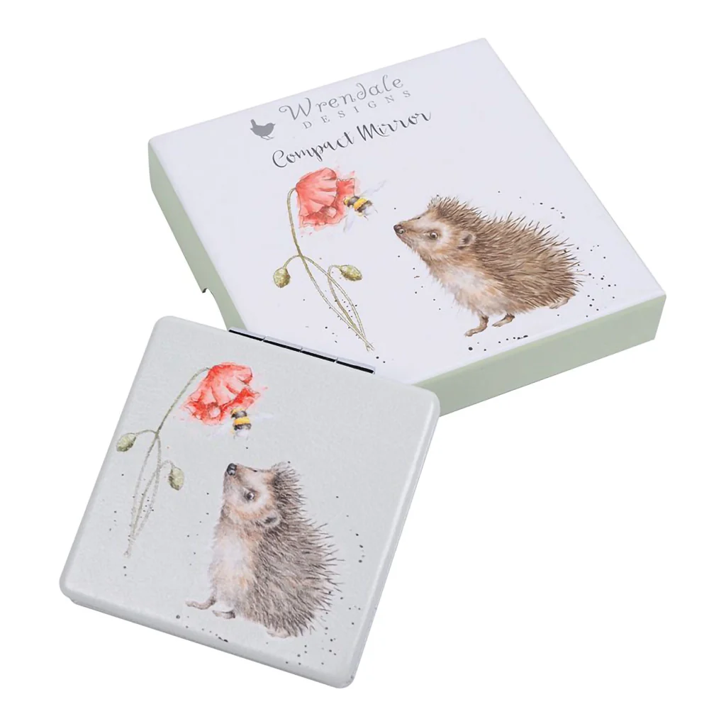 Wrendale Designs : Hedgehog Compact Mirror - Busy as a Bee - Image 2