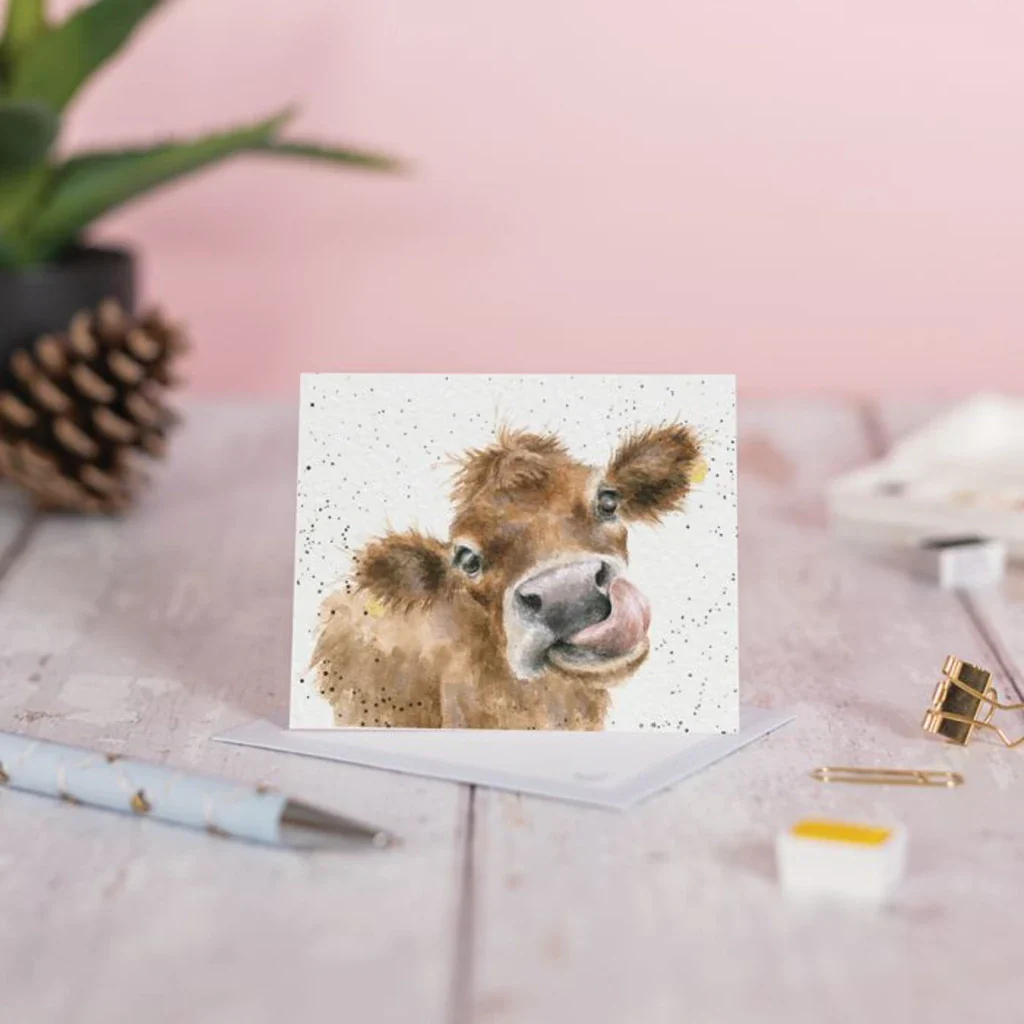Wrendale : Moooo' Cow Enclosure Card - Image 2